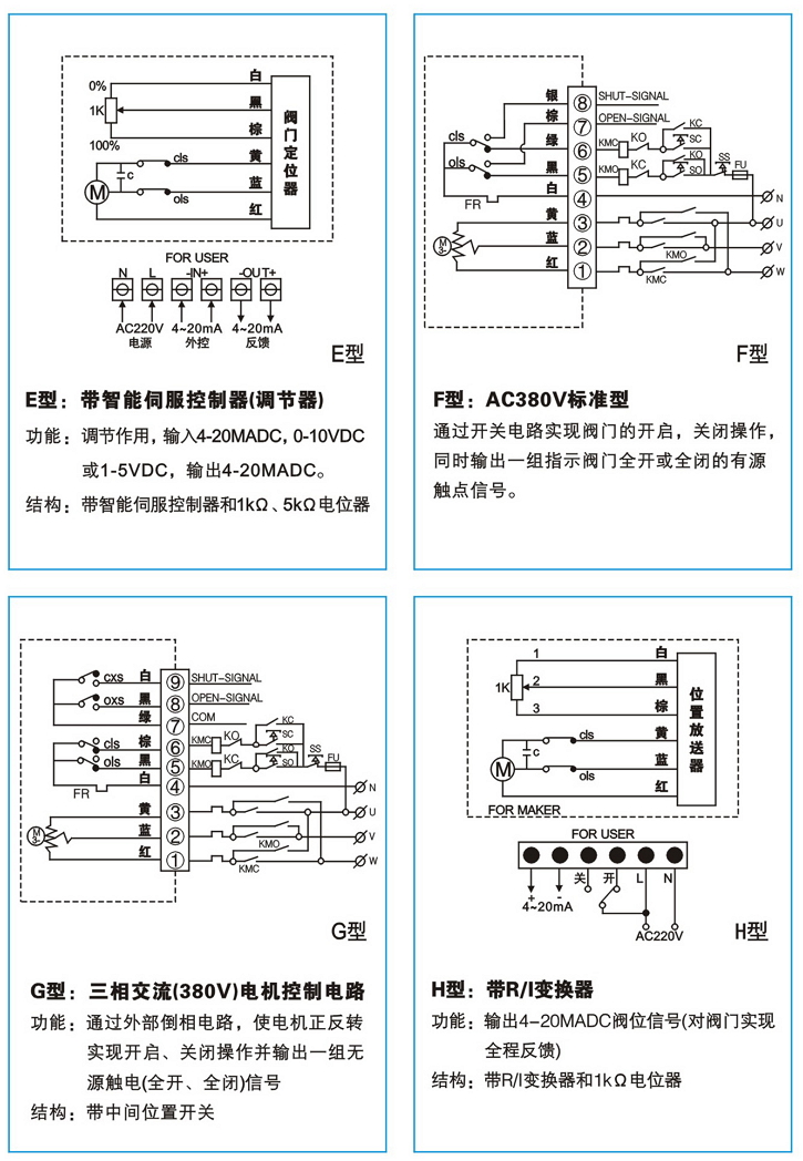 精小型電動執行器接線圖