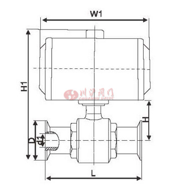 氣動快裝球閥 結構圖