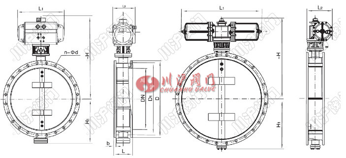 氣動通風調(diào)節(jié)蝶閥 結(jié)構(gòu)圖