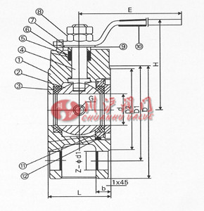 超薄保溫球閥結構圖